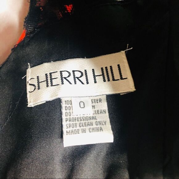 Sherri Hill 2 Piece Rose Print Dress Style 50603 0 Party Pageant Dance Floral - Picture 3 of 11